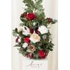 imageLings Moment 410quot Tall FreeStanding Wedding Aisle Artificial Flowers for Ceremony Decor 2PCS Emerald ampamp Gold Walkway Fake Floral Chair Markers Faux Rose Altar Arch Arrangement Decorations OutdoorRdchristmas