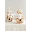 imageLings Moment 410quot Tall FreeStanding Wedding Aisle Artificial Flowers for Ceremony Decor 2PCS Emerald ampamp Gold Walkway Fake Floral Chair Markers Faux Rose Altar Arch Arrangement Decorations OutdoorWhtwhite  Beige