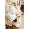 imageLings Moment 410quot Tall FreeStanding Wedding Aisle Artificial Flowers for Ceremony Decor 2PCS Emerald ampamp Gold Walkway Fake Floral Chair Markers Faux Rose Altar Arch Arrangement Decorations OutdoorWhtwhite  Beige