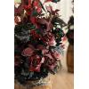 imageLings Moment 410quot Tall FreeStanding Wedding Aisle Artificial Flowers for Ceremony Decor 2PCS Emerald ampamp Gold Walkway Fake Floral Chair Markers Faux Rose Altar Arch Arrangement Decorations OutdoorRd Burgundy  Black