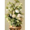 imageLings Moment 410quot Tall FreeStanding Wedding Aisle Artificial Flowers for Ceremony Decor 2PCS Emerald ampamp Gold Walkway Fake Floral Chair Markers Faux Rose Altar Arch Arrangement Decorations OutdoorEmerald  Tawny Beige
