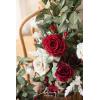 imageLings Moment 410quot Tall FreeStanding Wedding Aisle Artificial Flowers for Ceremony Decor 2PCS Emerald ampamp Gold Walkway Fake Floral Chair Markers Faux Rose Altar Arch Arrangement Decorations OutdoorRdchristmas
