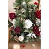 imageLings Moment 410quot Tall FreeStanding Wedding Aisle Artificial Flowers for Ceremony Decor 2PCS Emerald ampamp Gold Walkway Fake Floral Chair Markers Faux Rose Altar Arch Arrangement Decorations OutdoorRdchristmas