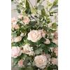 imageLings Moment 410quot Tall FreeStanding Wedding Aisle Artificial Flowers for Ceremony Decor 2PCS Emerald ampamp Gold Walkway Fake Floral Chair Markers Faux Rose Altar Arch Arrangement Decorations OutdoorBlush  Cream