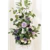imageLings Moment 410quot Tall FreeStanding Wedding Aisle Artificial Flowers for Ceremony Decor 2PCS Emerald ampamp Gold Walkway Fake Floral Chair Markers Faux Rose Altar Arch Arrangement Decorations OutdoorPrlilac  Gold
