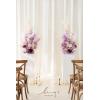 imageLings Moment 410quot Tall FreeStanding Wedding Aisle Artificial Flowers for Ceremony Decor 2PCS Emerald ampamp Gold Walkway Fake Floral Chair Markers Faux Rose Altar Arch Arrangement Decorations OutdoorPr Aster  Mustard