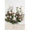 imageLings Moment 410quot Tall FreeStanding Wedding Aisle Artificial Flowers for Ceremony Decor 2PCS Emerald ampamp Gold Walkway Fake Floral Chair Markers Faux Rose Altar Arch Arrangement Decorations OutdoorPkdusty Rose  Mauve