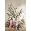 imageLings Moment 410quot Tall FreeStanding Wedding Aisle Artificial Flowers for Ceremony Decor 2PCS Emerald ampamp Gold Walkway Fake Floral Chair Markers Faux Rose Altar Arch Arrangement Decorations OutdoorPkdusty Rose  Cream