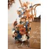 imageLings Moment 410quot Tall FreeStanding Wedding Aisle Artificial Flowers for Ceremony Decor 2PCS Emerald ampamp Gold Walkway Fake Floral Chair Markers Faux Rose Altar Arch Arrangement Decorations OutdoorOrburnt  Navy