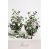 imageLings Moment 410quot Tall FreeStanding Wedding Aisle Artificial Flowers for Ceremony Decor 2PCS Emerald ampamp Gold Walkway Fake Floral Chair Markers Faux Rose Altar Arch Arrangement Decorations OutdoorPrlilac  Gold