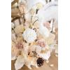 imageLings Moment 410quot Tall FreeStanding Wedding Aisle Artificial Flowers for Ceremony Decor 2PCS Emerald ampamp Gold Walkway Fake Floral Chair Markers Faux Rose Altar Arch Arrangement Decorations OutdoorWhtwhite  Beige