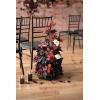 imageLings Moment 410quot Tall FreeStanding Wedding Aisle Artificial Flowers for Ceremony Decor 2PCS Emerald ampamp Gold Walkway Fake Floral Chair Markers Faux Rose Altar Arch Arrangement Decorations OutdoorRd Burgundy  Black