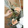 imageLings Moment 410quot Tall FreeStanding Wedding Aisle Artificial Flowers for Ceremony Decor 2PCS Emerald ampamp Gold Walkway Fake Floral Chair Markers Faux Rose Altar Arch Arrangement Decorations OutdoorOrburnt Orange  Green