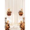 imageLings Moment 410quot Tall FreeStanding Wedding Aisle Artificial Flowers for Ceremony Decor 2PCS Emerald ampamp Gold Walkway Fake Floral Chair Markers Faux Rose Altar Arch Arrangement Decorations OutdoorOrhalloween
