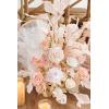 imageLings Moment 410quot Tall FreeStanding Wedding Aisle Artificial Flowers for Ceremony Decor 2PCS Emerald ampamp Gold Walkway Fake Floral Chair Markers Faux Rose Altar Arch Arrangement Decorations OutdoorGrowing Blush  Pearl