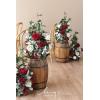 imageLings Moment 410quot Tall FreeStanding Wedding Aisle Artificial Flowers for Ceremony Decor 2PCS Emerald ampamp Gold Walkway Fake Floral Chair Markers Faux Rose Altar Arch Arrangement Decorations OutdoorRdchristmas