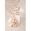 imageLings Moment 410quot Tall FreeStanding Wedding Aisle Artificial Flowers for Ceremony Decor 2PCS Emerald ampamp Gold Walkway Fake Floral Chair Markers Faux Rose Altar Arch Arrangement Decorations OutdoorGrowing Blush  Pearl
