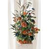 imageLings Moment 410quot Tall FreeStanding Wedding Aisle Artificial Flowers for Ceremony Decor 2PCS Emerald ampamp Gold Walkway Fake Floral Chair Markers Faux Rose Altar Arch Arrangement Decorations OutdoorOrteal  Burnt Orange