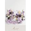 imageLings Moment 410quot Tall FreeStanding Wedding Aisle Artificial Flowers for Ceremony Decor 2PCS Emerald ampamp Gold Walkway Fake Floral Chair Markers Faux Rose Altar Arch Arrangement Decorations OutdoorPrlavender  Purple