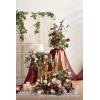 imageLings Moment 410quot Tall FreeStanding Wedding Aisle Artificial Flowers for Ceremony Decor 2PCS Emerald ampamp Gold Walkway Fake Floral Chair Markers Faux Rose Altar Arch Arrangement Decorations OutdoorRdmarsala
