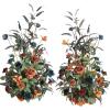 imageLings Moment 410quot Tall FreeStanding Wedding Aisle Artificial Flowers for Ceremony Decor 2PCS Emerald ampamp Gold Walkway Fake Floral Chair Markers Faux Rose Altar Arch Arrangement Decorations OutdoorOrteal  Burnt Orange