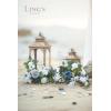 imageLings Moment 6Pack 2ft Artificial Flowers Garland Rust ampamp Sepia Lantern Flower Centerpieces Wedding Aisle Decor Brown Chair Flowers Arch Floral for Signs DIY Table Wall Window Cake DecorationDusty Blue  Navy