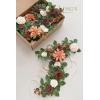imageLings Moment 6Pack 2ft Artificial Flowers Garland Rust ampamp Sepia Lantern Flower Centerpieces Wedding Aisle Decor Brown Chair Flowers Arch Floral for Signs DIY Table Wall Window Cake DecorationSunset Terracotta