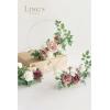 imageLings Moment Candle Holder Hoop Wreath Floral Centerpieces for Sweetheart Table Head Table Ceremony Reception Artificial Flowers Wedding Decorations Set of 3 Dusty RoseMauve  Dusty Rose