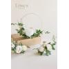 imageLings Moment Candle Holder Hoop Wreath Floral Centerpieces for Sweetheart Table Head Table Ceremony Reception Artificial Flowers Wedding Decorations Set of 3 Dusty RoseWhite