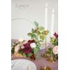 imageLings Moment Candle Holder Hoop Wreath Floral Centerpieces for Sweetheart Table Head Table Ceremony Reception Artificial Flowers Wedding Decorations Set of 3 Dusty RoseMarsala  Dusty Rose