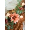 imageLings Moment Candle Holder Hoop Wreath Floral Centerpieces for Sweetheart Table Head Table Ceremony Reception Artificial Flowers Wedding Decorations Set of 3 Dusty RoseTerracotta