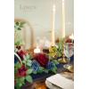 imageLings Moment Candle Holder Hoop Wreath Floral Centerpieces for Sweetheart Table Head Table Ceremony Reception Artificial Flowers Wedding Decorations Set of 3 Dusty RoseNavy Blue  Burgundy