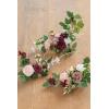imageLings Moment Candle Holder Hoop Wreath Floral Centerpieces for Sweetheart Table Head Table Ceremony Reception Artificial Flowers Wedding Decorations Set of 3 Dusty RoseMarsala  Dusty Rose