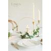 imageLings Moment Candle Holder Hoop Wreath Floral Centerpieces for Sweetheart Table Head Table Ceremony Reception Artificial Flowers Wedding Decorations Set of 3 Dusty RoseWhite