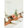 imageLings Moment Candle Holder Hoop Wreath Floral Centerpieces for Sweetheart Table Head Table Ceremony Reception Artificial Flowers Wedding Decorations Set of 3 Dusty RoseTerracotta
