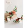 imageLings Moment Candle Holder Hoop Wreath Floral Centerpieces for Sweetheart Table Head Table Ceremony Reception Artificial Flowers Wedding Decorations Set of 3 Dusty RoseTerracotta