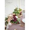 imageLings Moment Candle Holder Hoop Wreath Floral Centerpieces for Sweetheart Table Head Table Ceremony Reception Artificial Flowers Wedding Decorations Set of 3 Dusty RoseMarsala  Dusty Rose