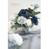 imageLings moment Wedding Centerpiece Flower with Vase for CeremonyReception Tabletop Mantel Archway Aisle Set of 4Black ampamp TerracottaDusty Blue Navy