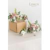 imageLings moment Wedding Centerpiece Flower with Vase for CeremonyReception Tabletop Mantel Archway Aisle Set of 4Black ampamp TerracottaDusty Rose