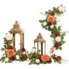 imageLings Moment 6Pack 2ft Artificial Flowers Garland Rust ampamp Sepia Lantern Flower Centerpieces Wedding Aisle Decor Brown Chair Flowers Arch Floral for Signs DIY Table Wall Window Cake DecorationSunset Terracotta
