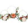 imageLings Moment Candle Holder Hoop Wreath Floral Centerpieces for Sweetheart Table Head Table Ceremony Reception Artificial Flowers Wedding Decorations Set of 3 Dusty RoseTerracotta