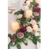 imageLings Moment 6Pack 2ft Artificial Flowers Garland Black ampamp Burgundy Lantern Flower Centerpieces Wedding Aisle Decor Chair Flowers Arch Floral for Signs DIY Table Wall Window Cake DecorationDusty Rose  Burgudy
