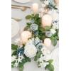 imageLings Moment 6Pack 2ft Artificial Flowers Garland Black ampamp Burgundy Lantern Flower Centerpieces Wedding Aisle Decor Chair Flowers Arch Floral for Signs DIY Table Wall Window Cake DecorationDusty Blue  Navy