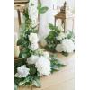imageLings Moment 6Pack 2ft Artificial Flowers Garland Black ampamp Burgundy Lantern Flower Centerpieces Wedding Aisle Decor Chair Flowers Arch Floral for Signs DIY Table Wall Window Cake DecorationWhite