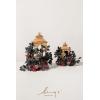 imageLings Moment 6Pack 2ft Artificial Flowers Garland Black ampamp Burgundy Lantern Flower Centerpieces Wedding Aisle Decor Chair Flowers Arch Floral for Signs DIY Table Wall Window Cake DecorationBlack  Burgundy