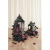 imageLings Moment 6Pack 2ft Artificial Flowers Garland Black ampamp Burgundy Lantern Flower Centerpieces Wedding Aisle Decor Chair Flowers Arch Floral for Signs DIY Table Wall Window Cake DecorationBlack  Burgundy
