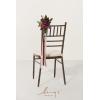 imageLings Moment 8pcs Wedding Aisle Chair Decorations Artificial Pew Flowers Markers Arrangements with Cards Chiffon Ribbons Rust ampamp Sepia Ceremony Chair Back Floral Decor Reception Church Party OutdoorBordeaux Red