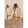 imageLings Moment 8pcs Wedding Aisle Chair Decorations Artificial Pew Flowers Markers Arrangements with Cards Chiffon Ribbons Rust ampamp Sepia Ceremony Chair Back Floral Decor Reception Church Party OutdoorBordeaux Red