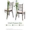imageLings Moment 8pcs Wedding Artificial Aisle Pew Flowers Chair Decorations Arrangement with Chiffon Ribbons for Ceremony Chair Back Floral Decor Reception Church Rose Hanging Party OutdoorWhtwhite  Sage  Greenery2024 New