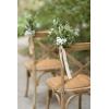 imageLings Moment 8pcs Wedding Artificial Aisle Pew Flowers Chair Decorations Arrangement with Chiffon Ribbons for Ceremony Chair Back Floral Decor Reception Church Rose Hanging Party OutdoorWhtwhite  Sage  Babys Breath